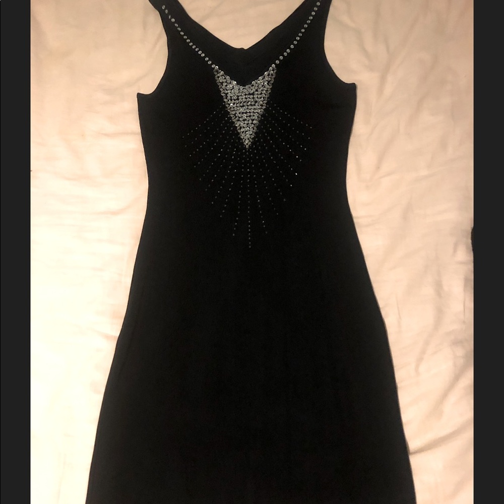Black fitted dress, size XL
